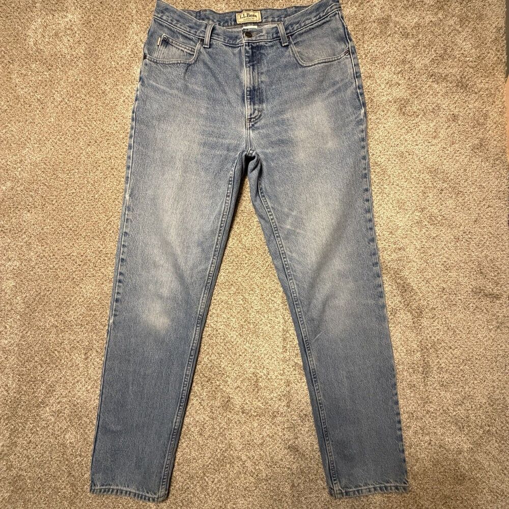 VTG 2007 LL Bean Classic Fit Straight Leg Jeans Mens 34x34 (measures 34x32)